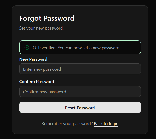 Reset Password